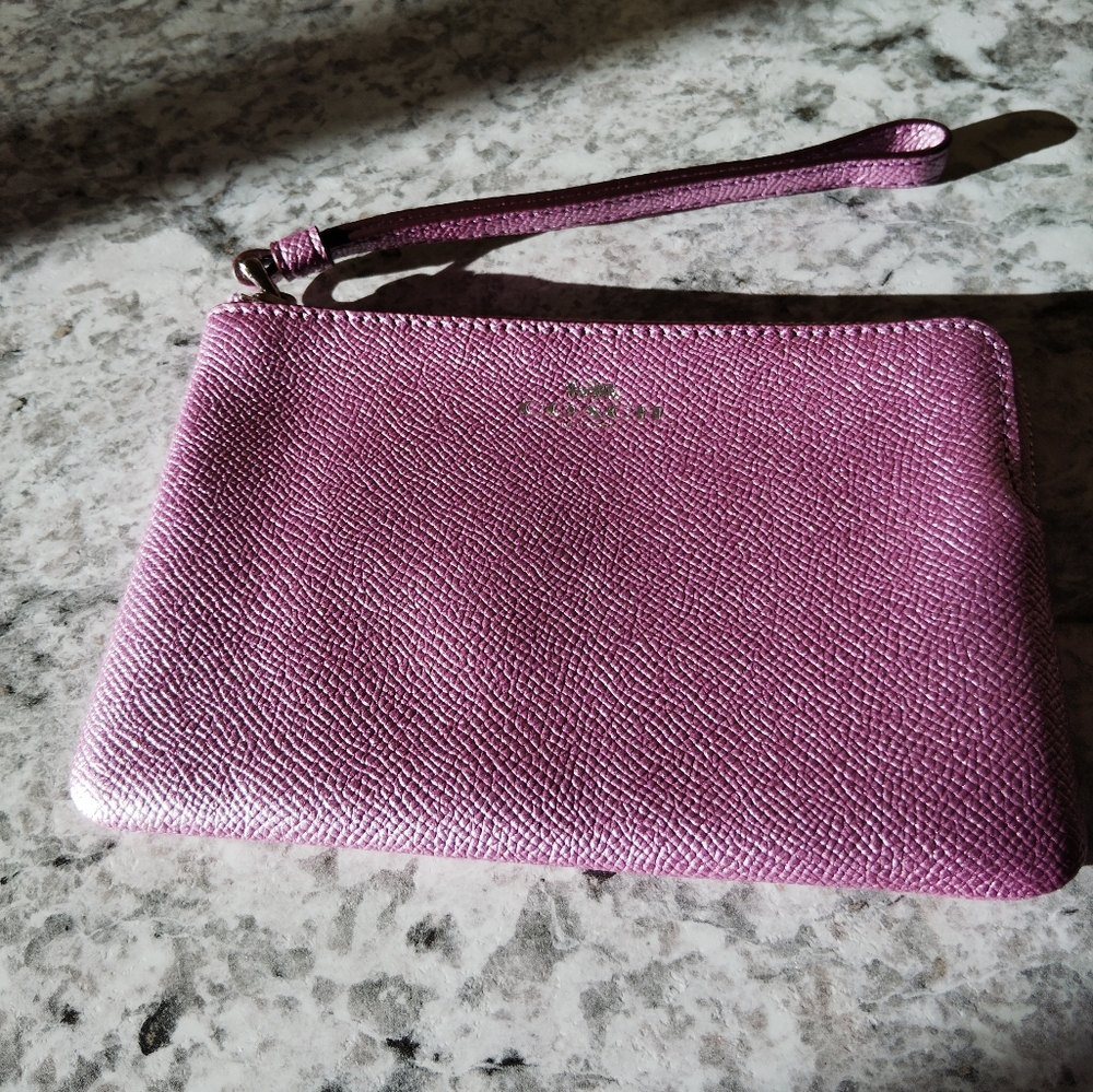 COACH wristlet purple